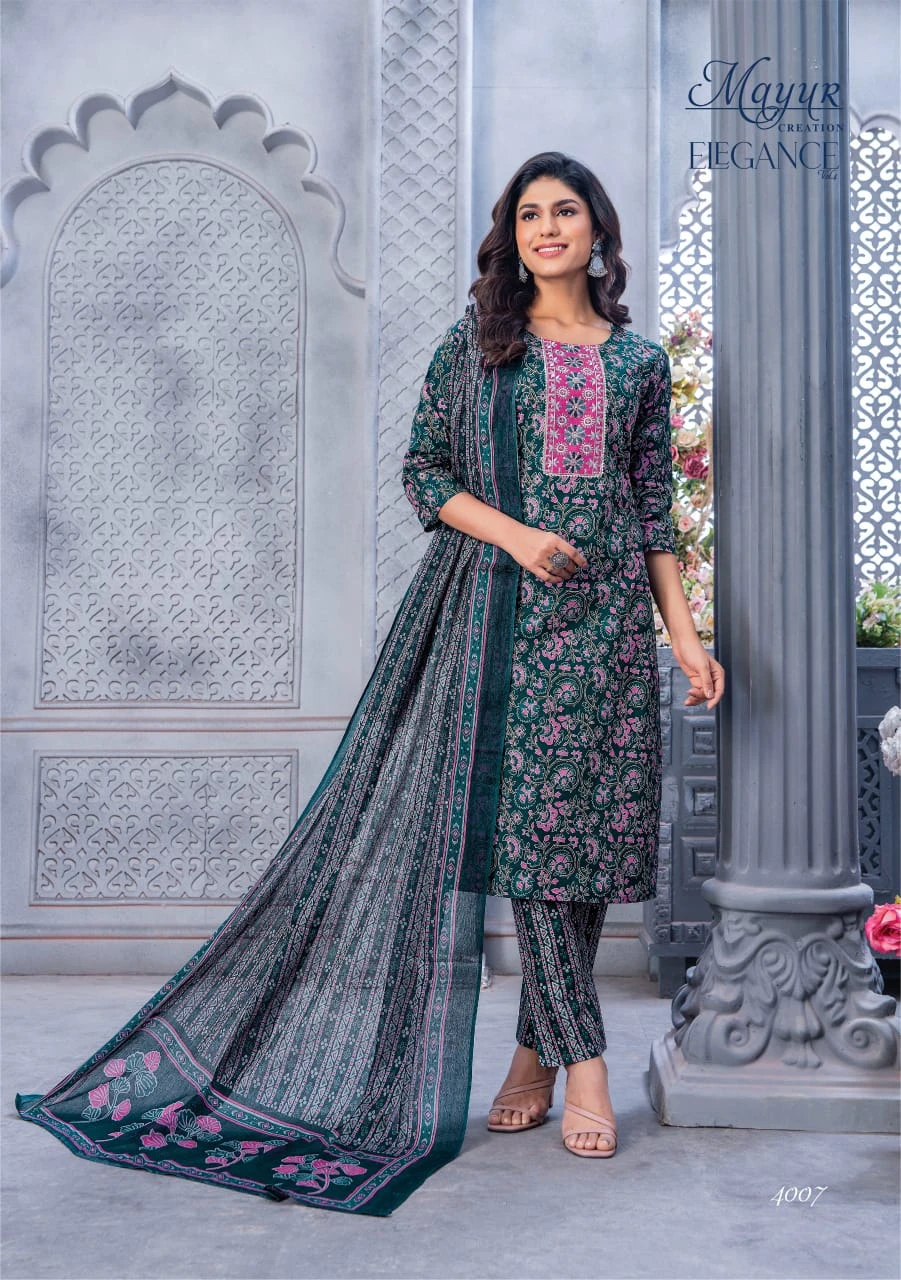 Mayur Elegance Vol 4 Cotton Wholesale Readymade Salwar Suit Catalog — Wholesale Salwar Suits, Mayur Dress wholesale from Surat - Gallery Image 2
